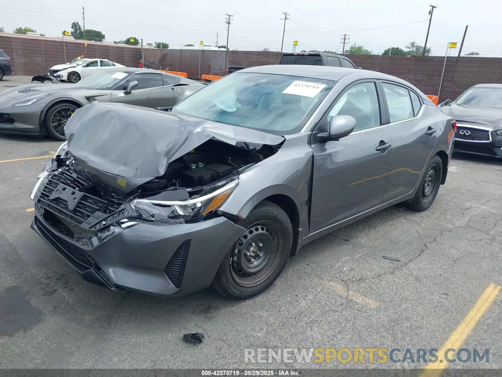 2 Photograph of a damaged car 3N1AB8BV6SY308789 NISSAN SENTRA 2025