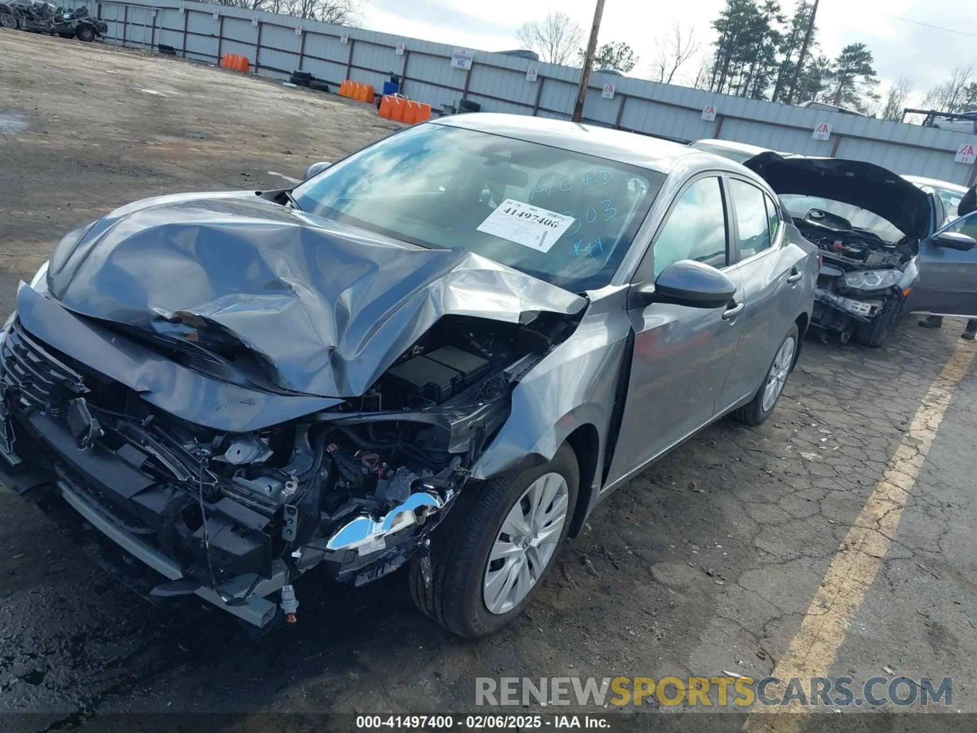 2 Photograph of a damaged car 3N1AB8BV8SY207303 NISSAN SENTRA 2025