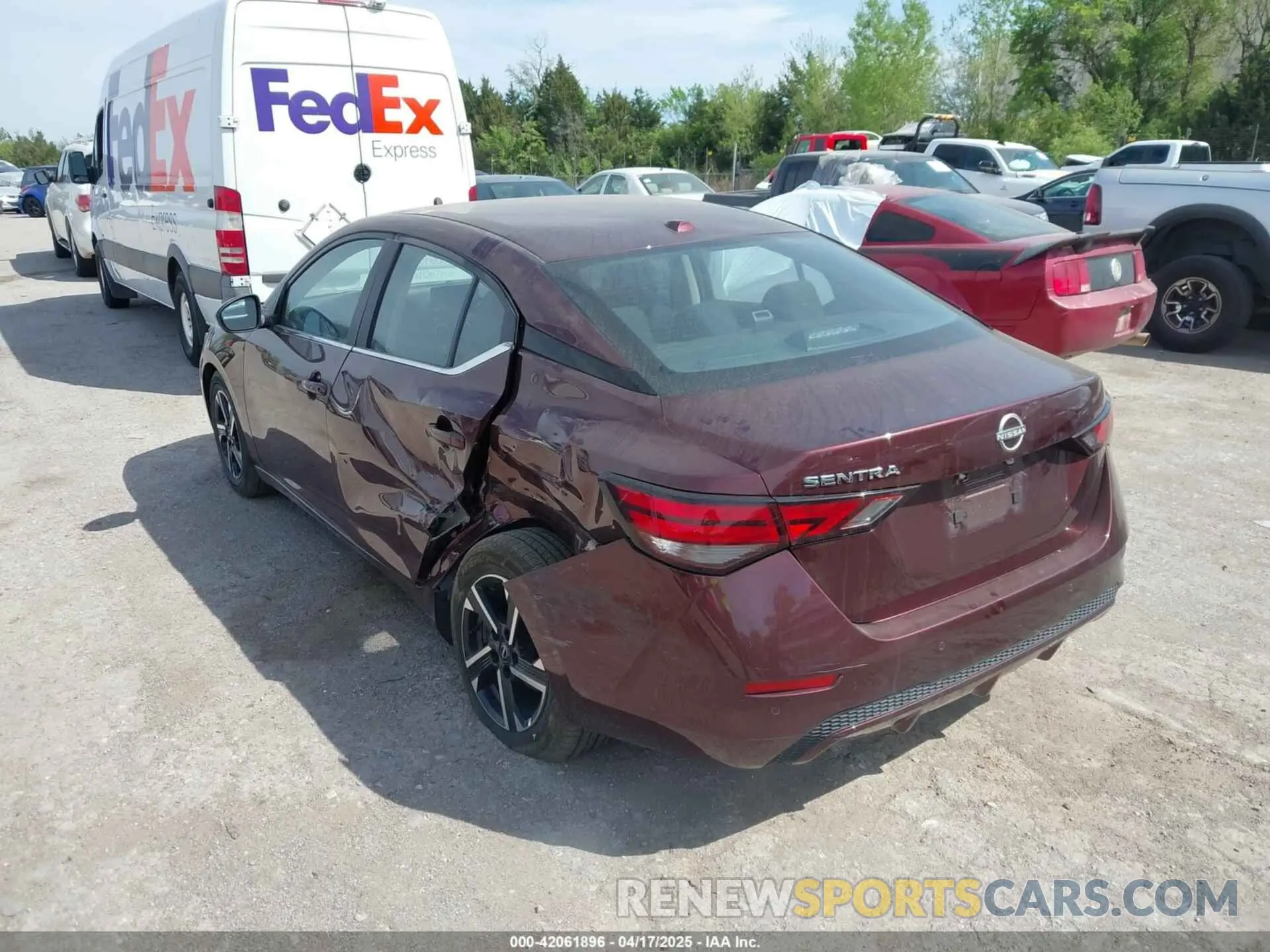 3 Photograph of a damaged car 3N1AB8CV2SY295165 NISSAN SENTRA 2025