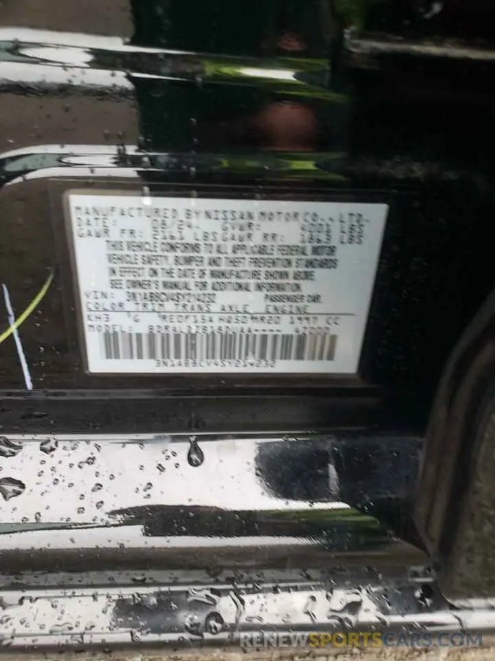 12 Photograph of a damaged car 3N1AB8CV4SY214232 NISSAN SENTRA 2025