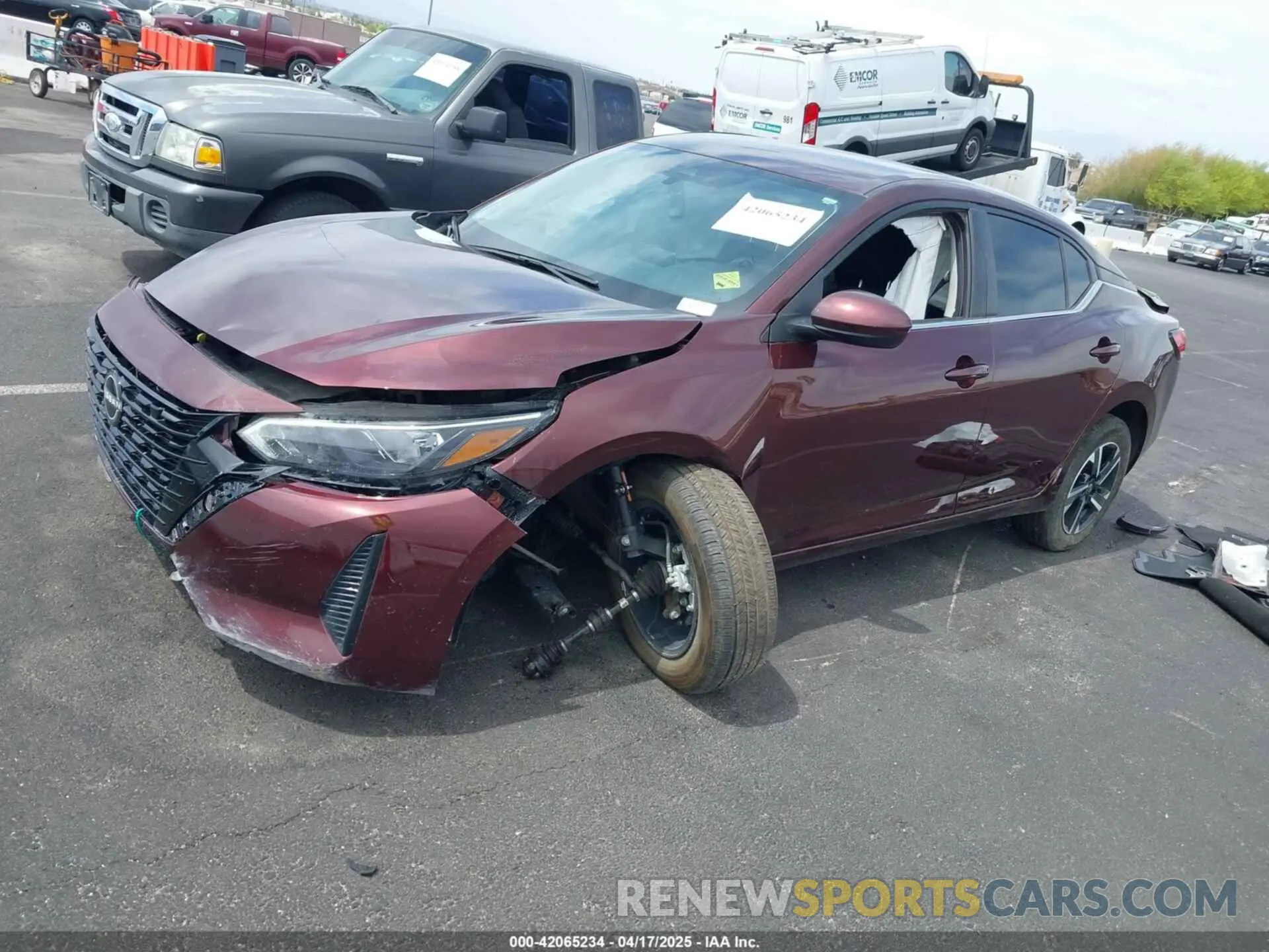 2 Photograph of a damaged car 3N1AB8CV6SY257986 NISSAN SENTRA 2025