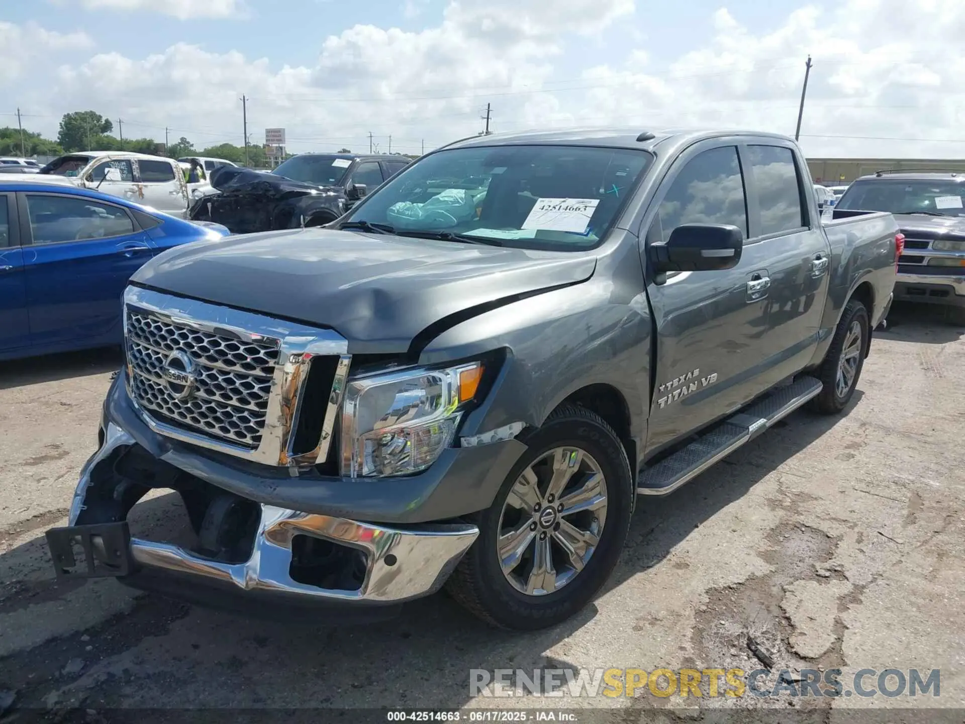 2 Photograph of a damaged car 1N6AA1E68KN525413 NISSAN TITAN 2019