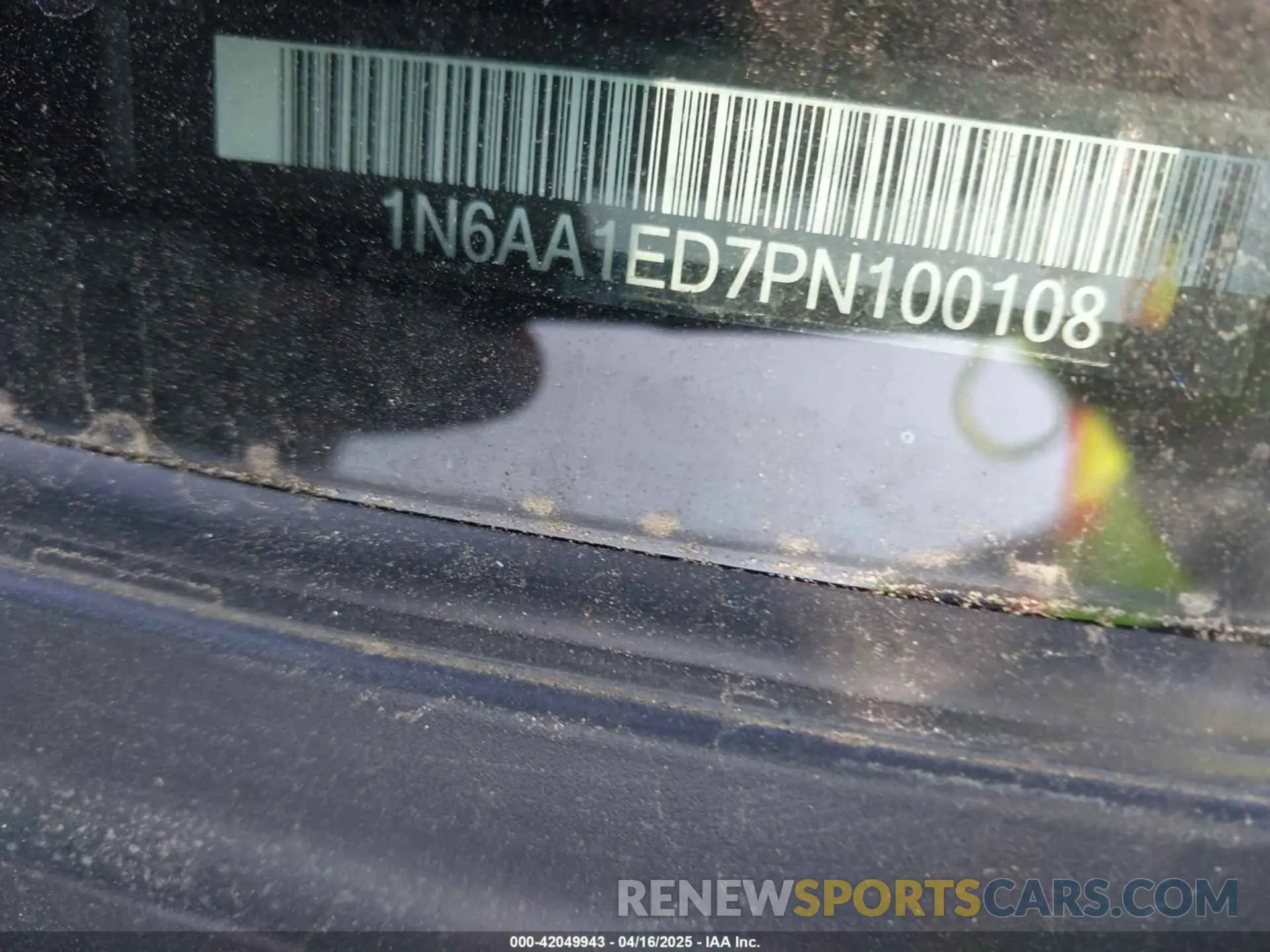 9 Photograph of a damaged car 1N6AA1ED7PN100108 NISSAN TITAN 2023