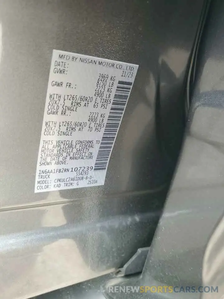 14 Photograph of a damaged car 1N6AA1FB2RN107239 NISSAN TITAN 2024