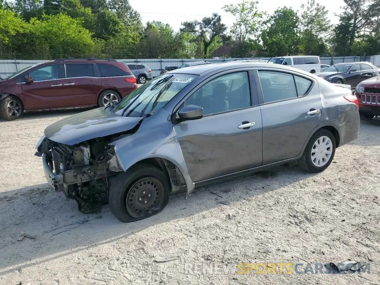 1 Photograph of a damaged car 3N1CN7AP0KL824544 NISSAN VERSA 2019