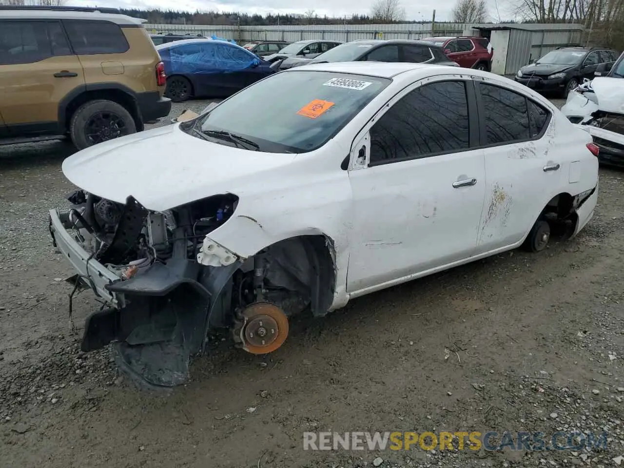 1 Photograph of a damaged car 3N1CN7AP0KL841635 NISSAN VERSA 2019
