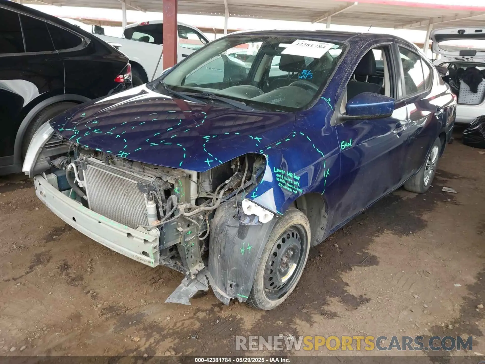 2 Photograph of a damaged car 3N1CN7AP0KL859200 NISSAN VERSA 2019