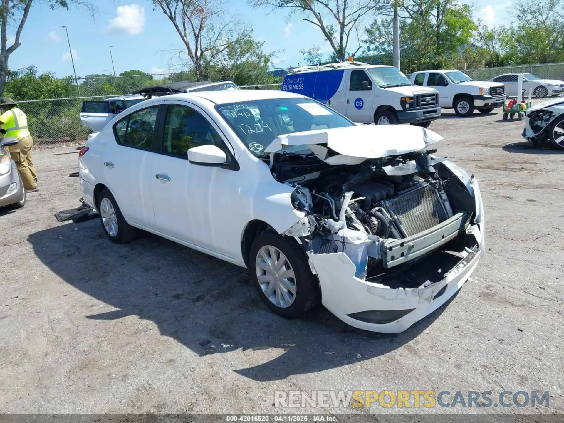 1 Photograph of a damaged car 3N1CN7AP0KL861254 NISSAN VERSA 2019