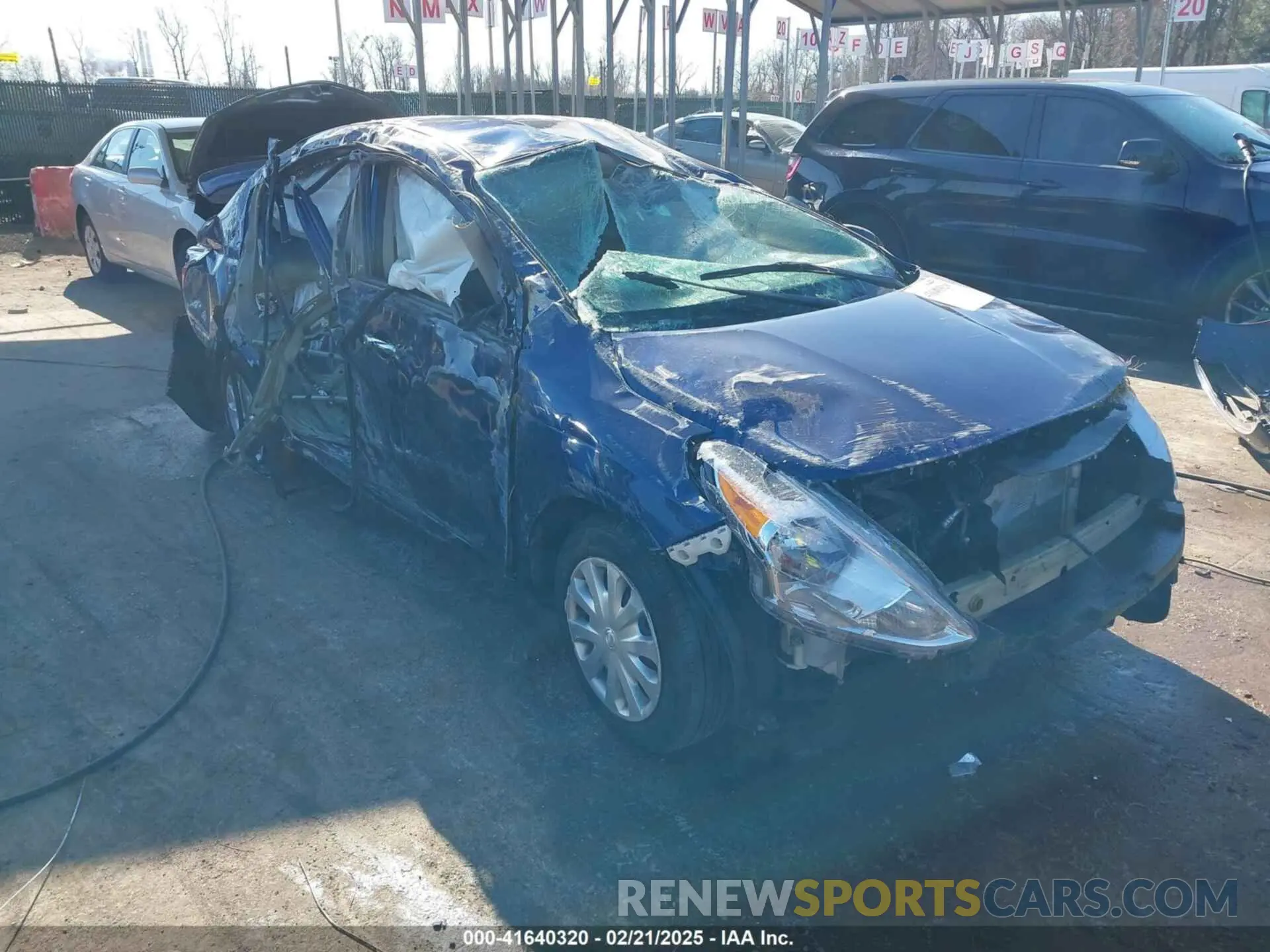 1 Photograph of a damaged car 3N1CN7AP0KL878040 NISSAN VERSA 2019