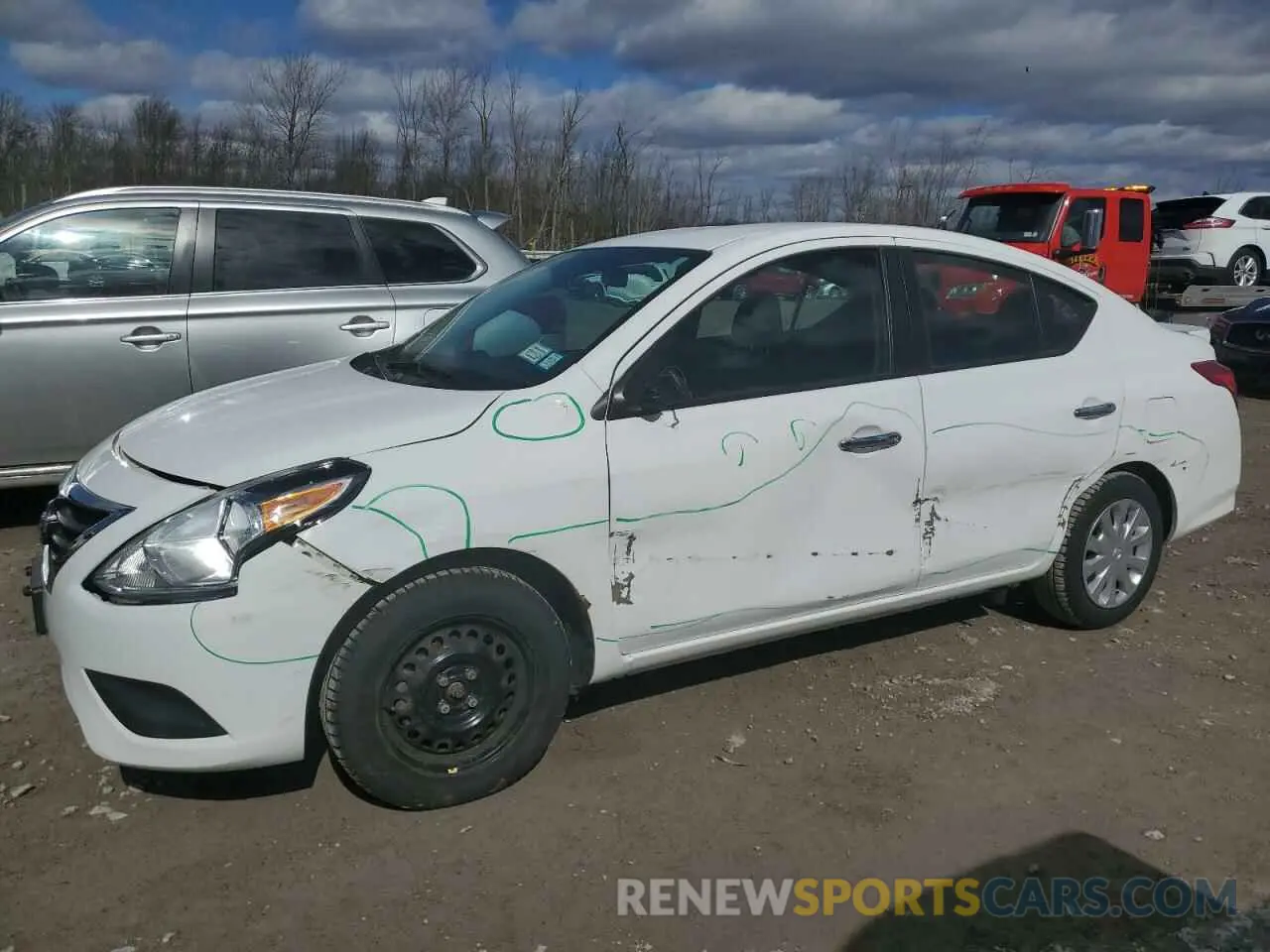 1 Photograph of a damaged car 3N1CN7AP1KL841658 NISSAN VERSA 2019