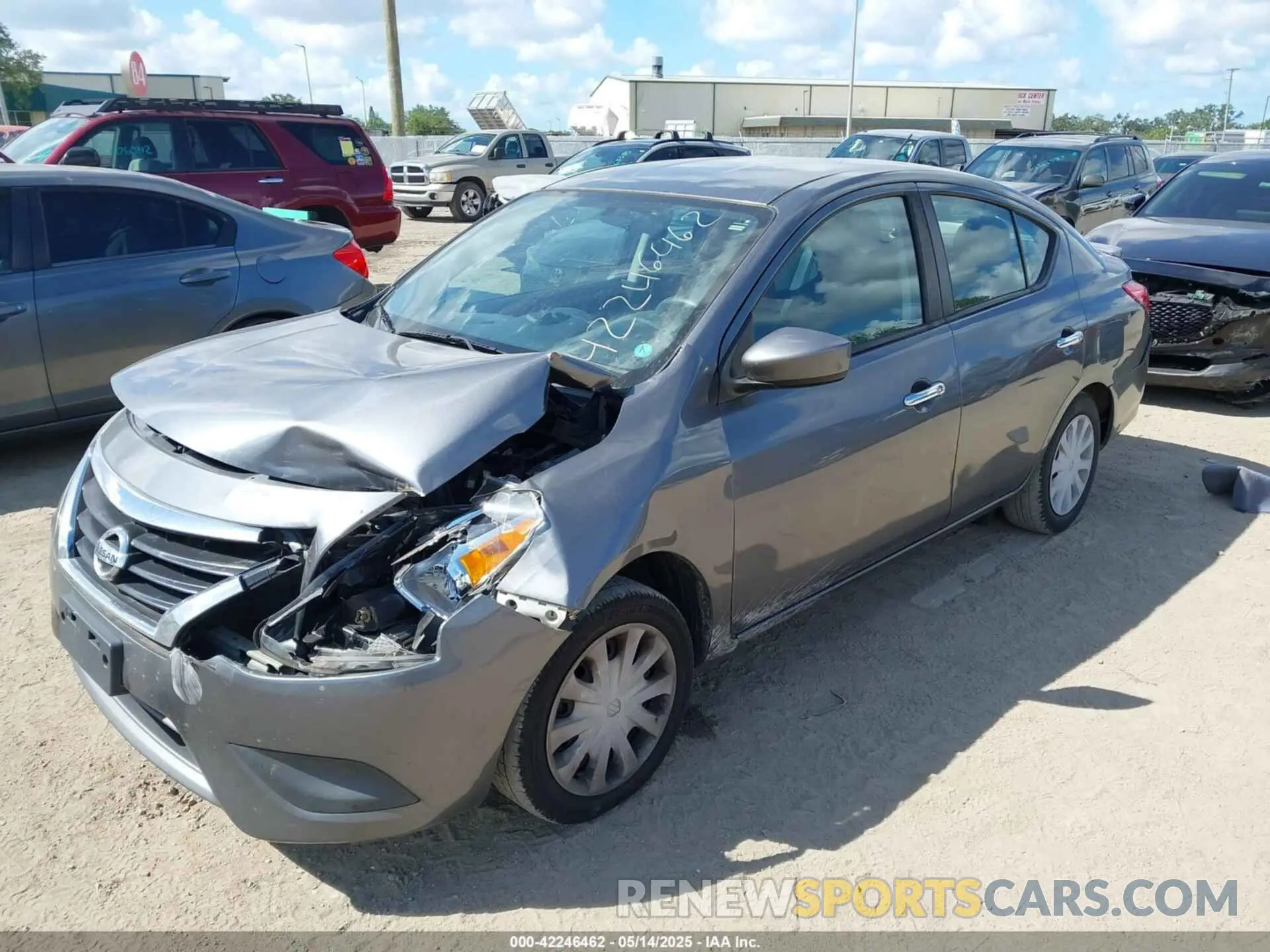 2 Photograph of a damaged car 3N1CN7AP1KL852367 NISSAN VERSA 2019