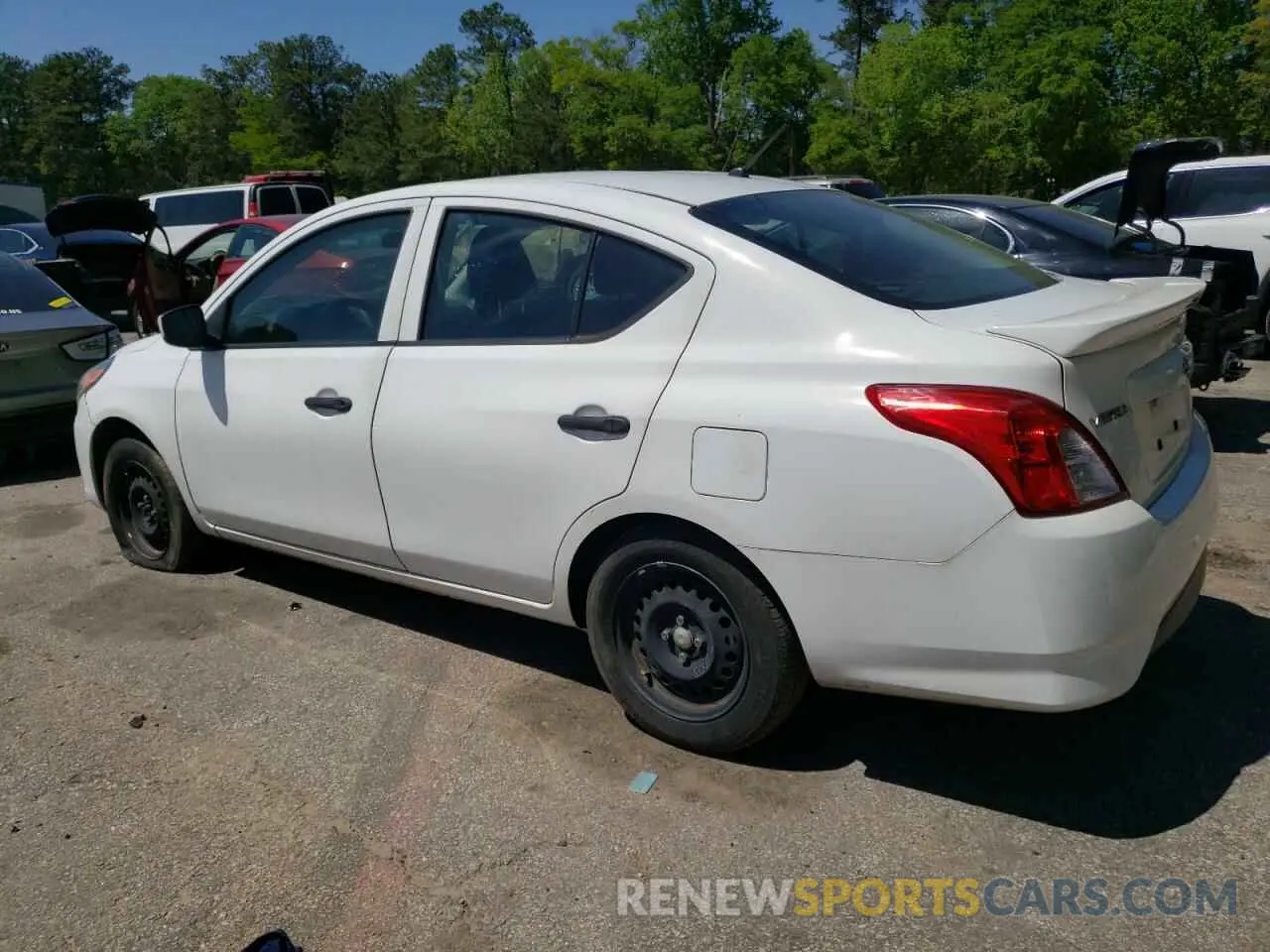 2 Photograph of a damaged car 3N1CN7AP1KL865622 NISSAN VERSA 2019