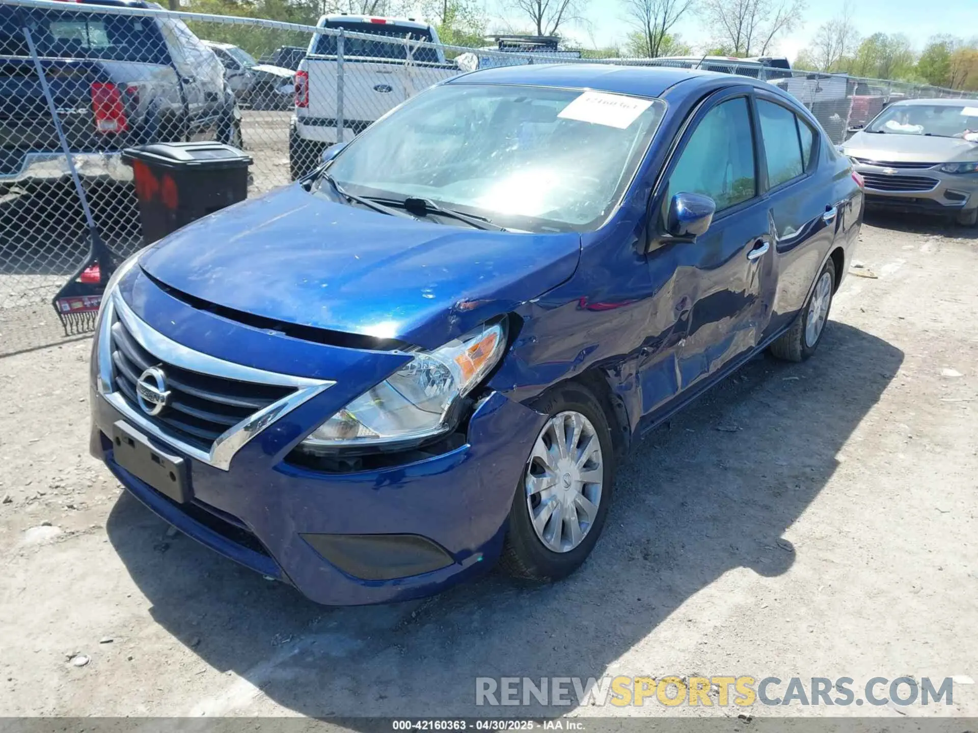 2 Photograph of a damaged car 3N1CN7AP1KL871484 NISSAN VERSA 2019