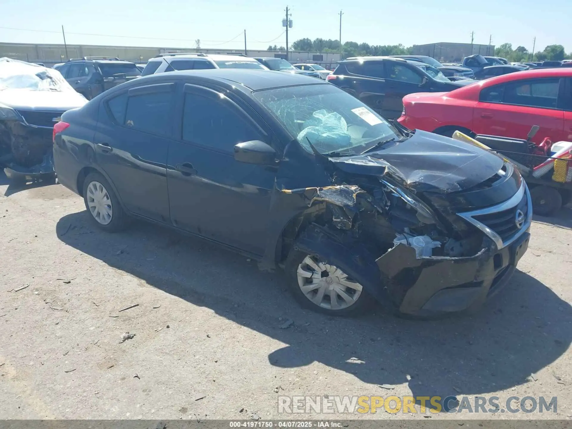 1 Photograph of a damaged car 3N1CN7AP2KL812055 NISSAN VERSA 2019