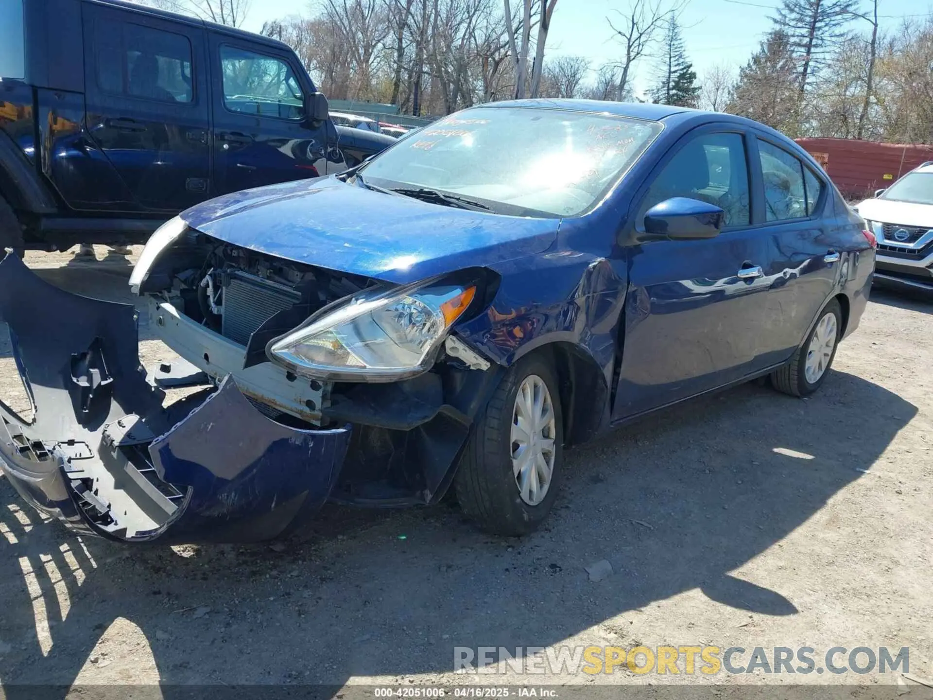 2 Photograph of a damaged car 3N1CN7AP2KL842799 NISSAN VERSA 2019
