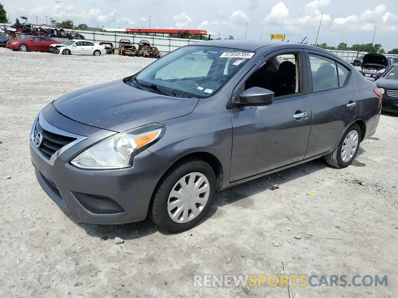 1 Photograph of a damaged car 3N1CN7AP2KL846853 NISSAN VERSA 2019