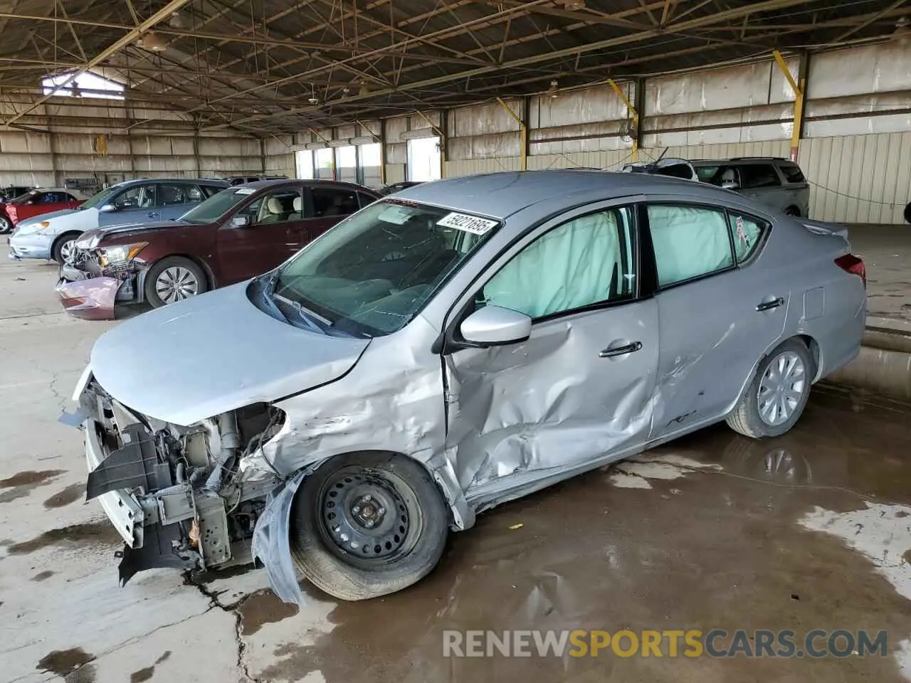 1 Photograph of a damaged car 3N1CN7AP2KL861045 NISSAN VERSA 2019