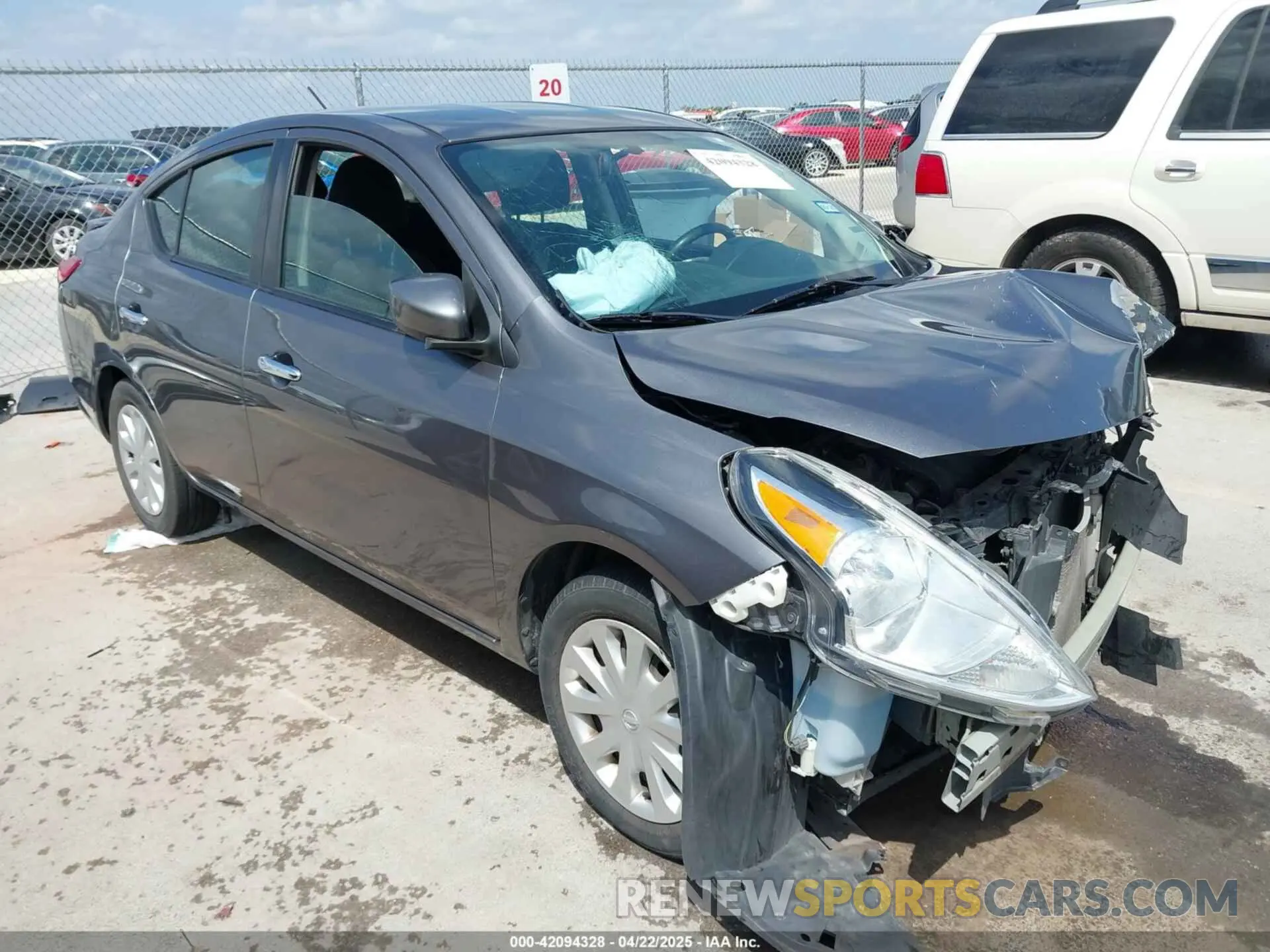 1 Photograph of a damaged car 3N1CN7AP2KL872465 NISSAN VERSA 2019