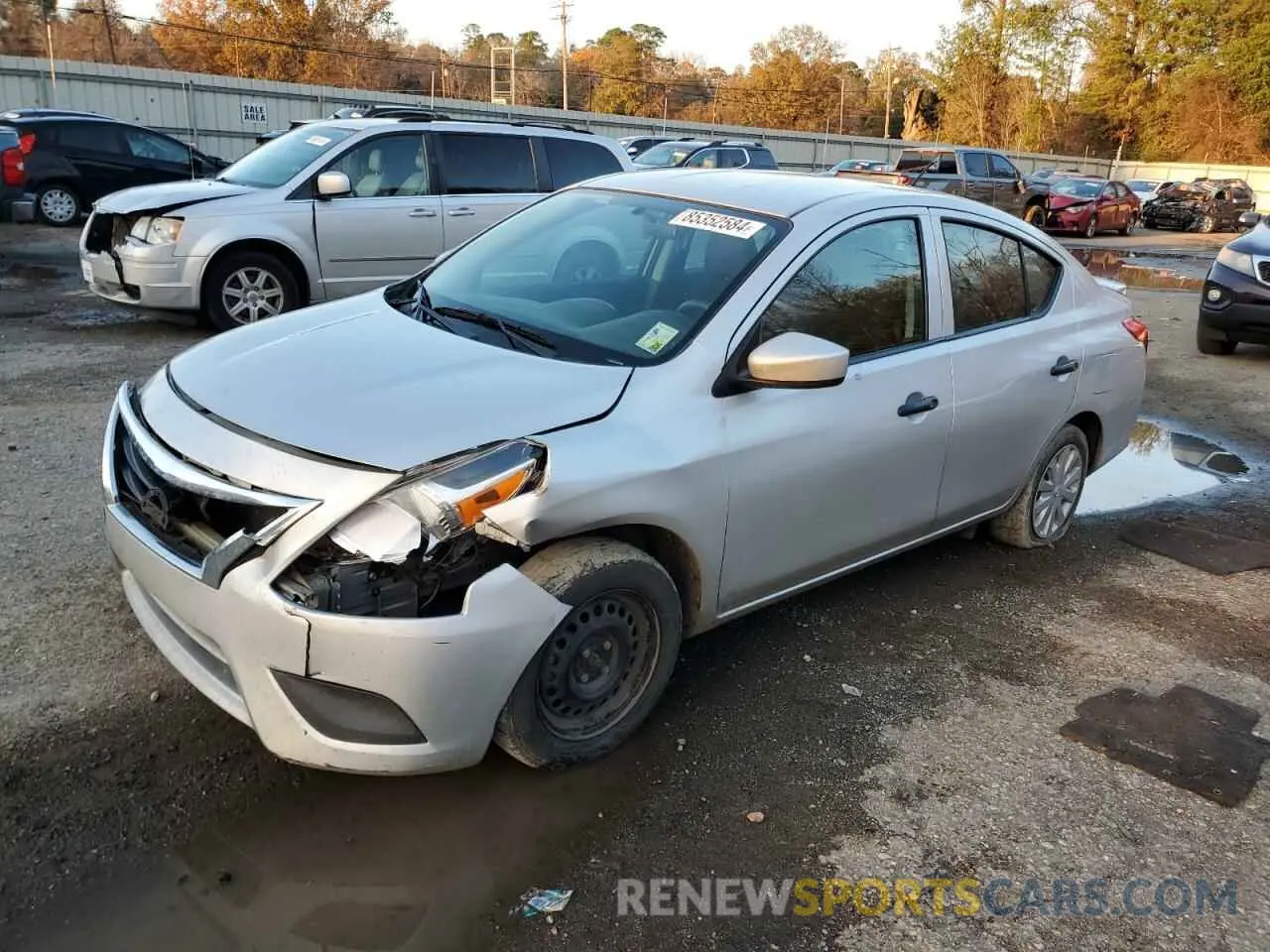1 Photograph of a damaged car 3N1CN7AP3KL822206 NISSAN VERSA 2019
