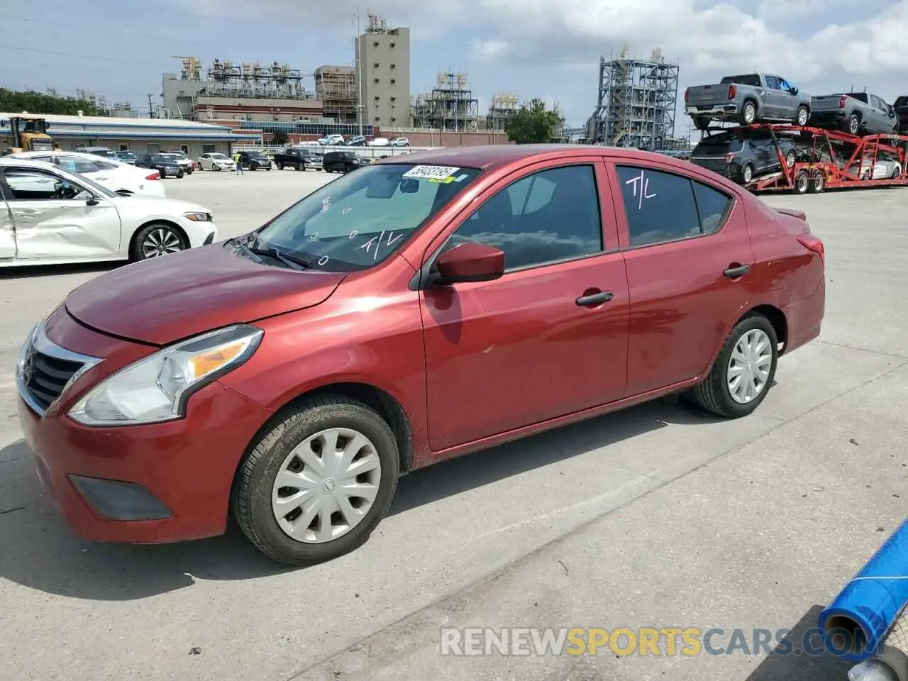 1 Photograph of a damaged car 3N1CN7AP3KL822920 NISSAN VERSA 2019