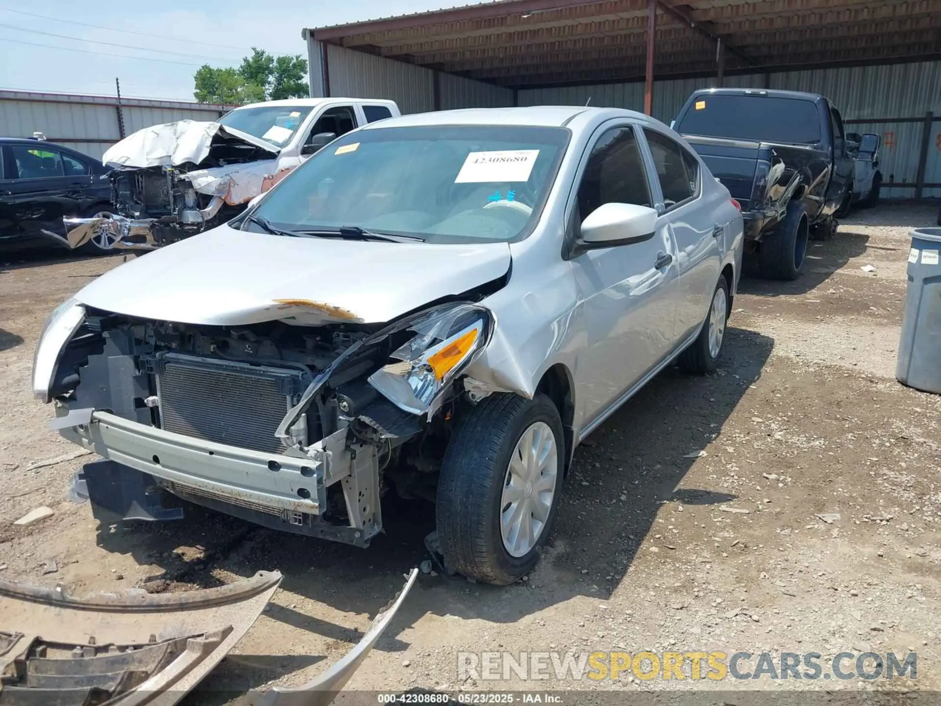 2 Photograph of a damaged car 3N1CN7AP3KL846523 NISSAN VERSA 2019