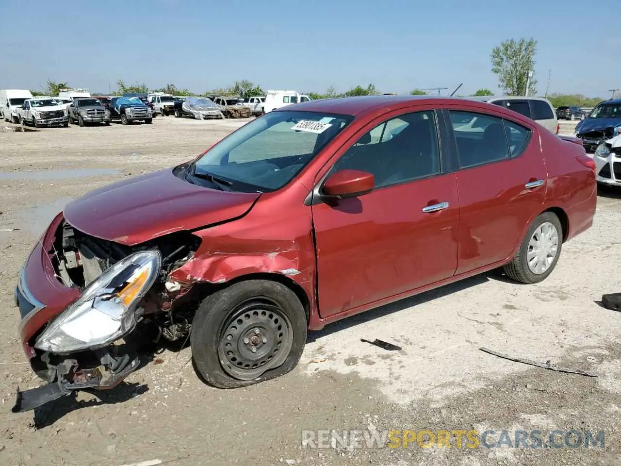 1 Photograph of a damaged car 3N1CN7AP3KL858347 NISSAN VERSA 2019