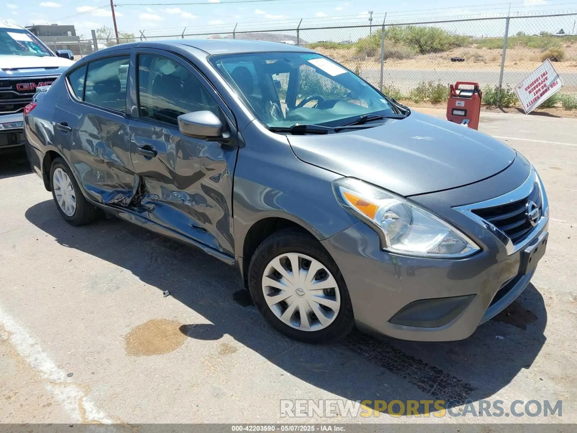 1 Photograph of a damaged car 3N1CN7AP4KL817841 NISSAN VERSA 2019