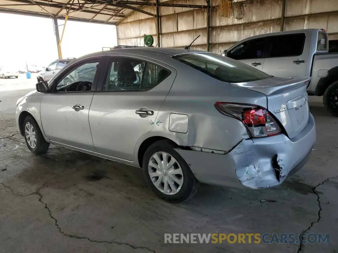 2 Photograph of a damaged car 3N1CN7AP4KL844246 NISSAN VERSA 2019