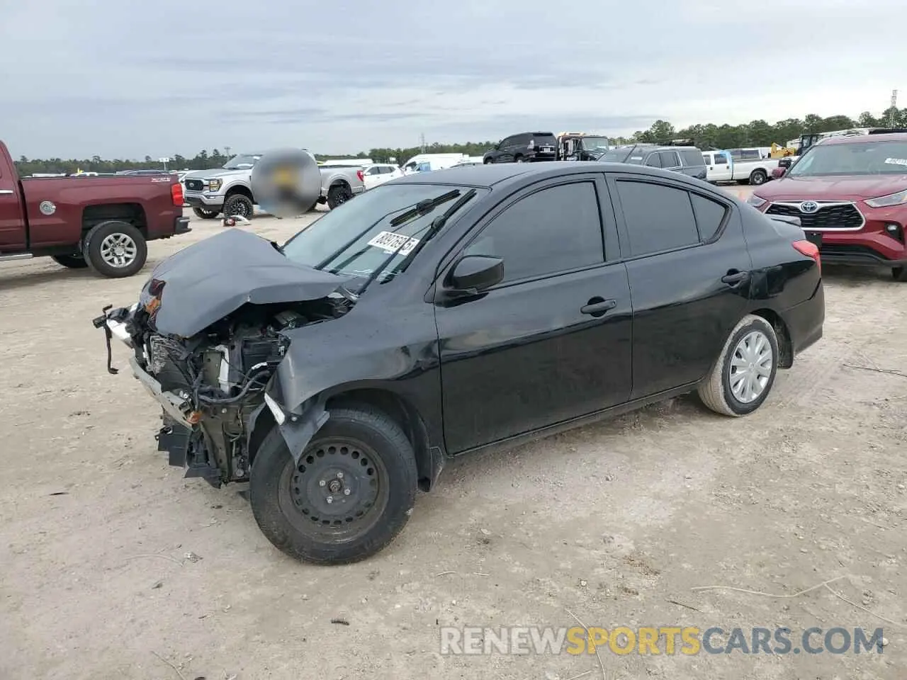 1 Photograph of a damaged car 3N1CN7AP5KL811109 NISSAN VERSA 2019