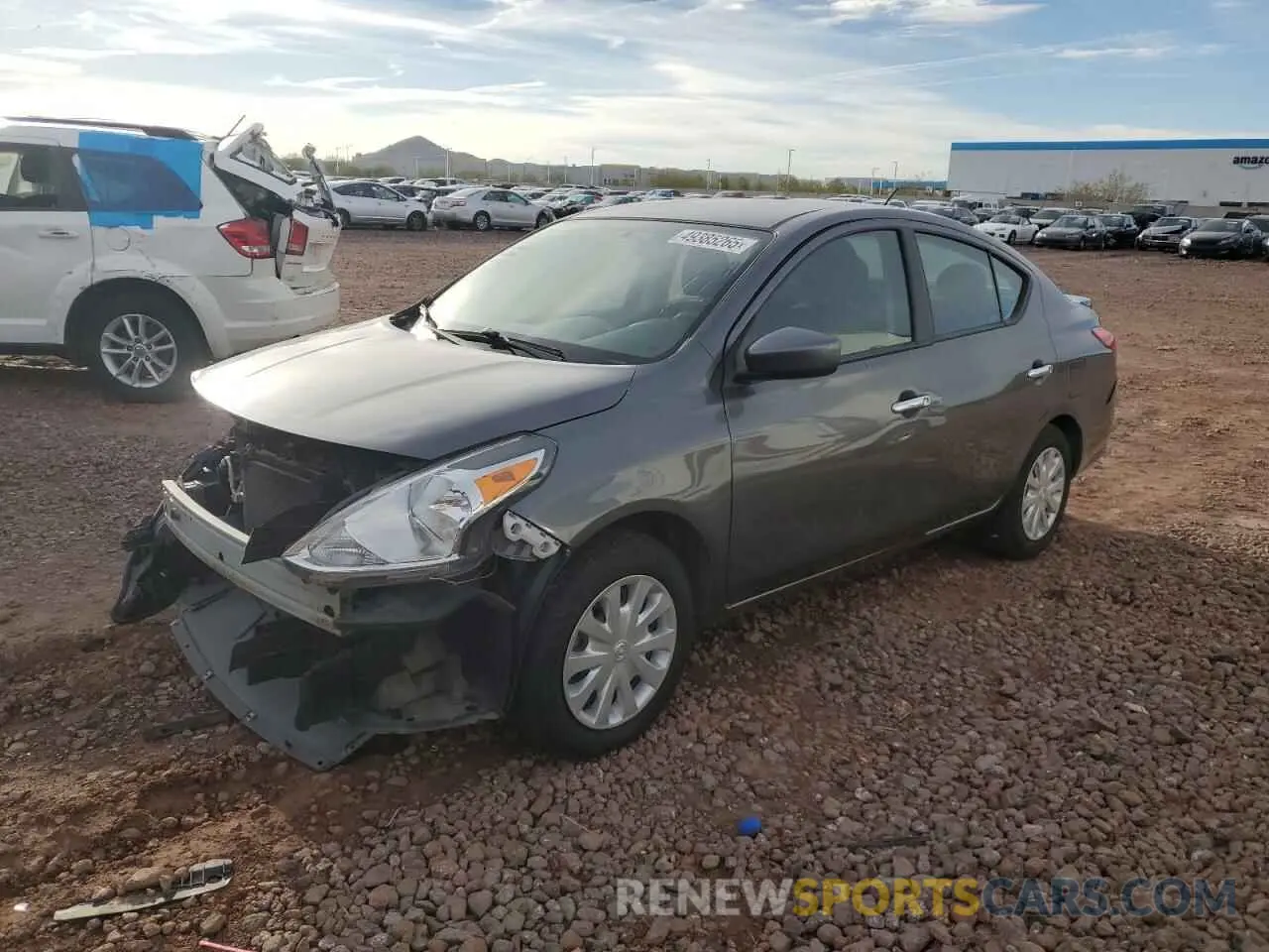 1 Photograph of a damaged car 3N1CN7AP5KL842134 NISSAN VERSA 2019