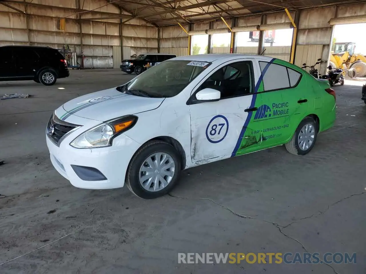 1 Photograph of a damaged car 3N1CN7AP6KL820255 NISSAN VERSA 2019