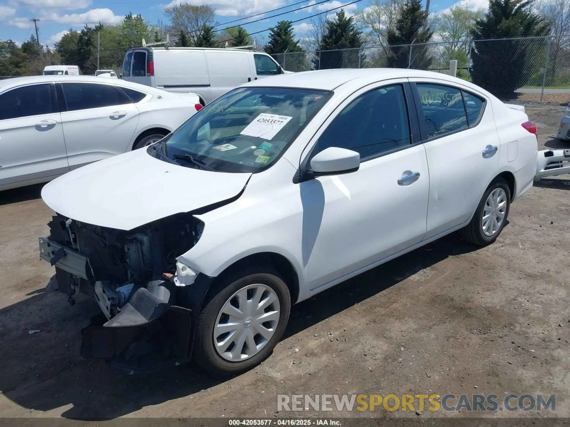2 Photograph of a damaged car 3N1CN7AP6KL850498 NISSAN VERSA 2019