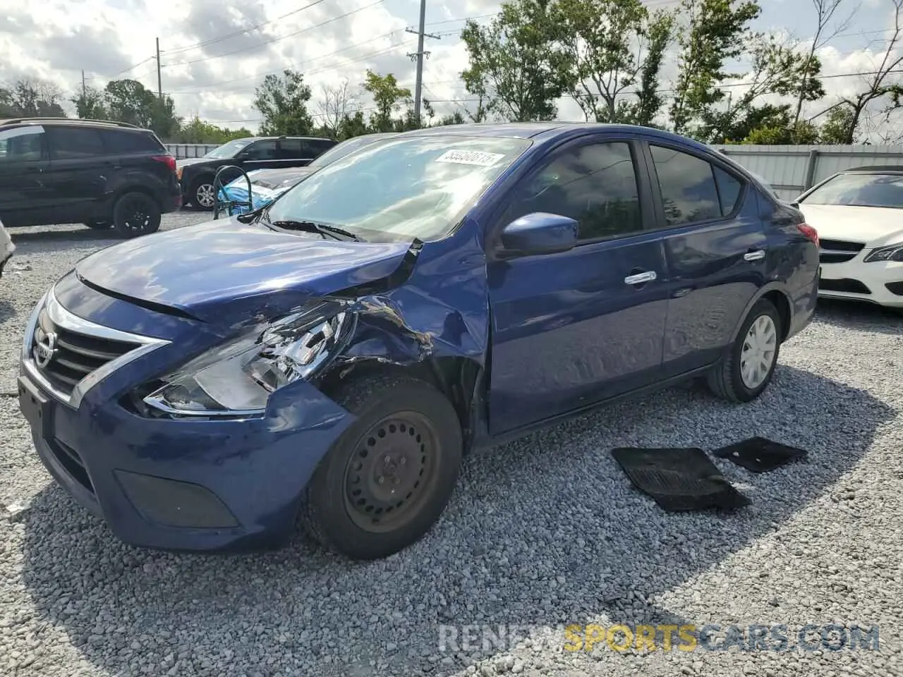 1 Photograph of a damaged car 3N1CN7AP6KL851571 NISSAN VERSA 2019