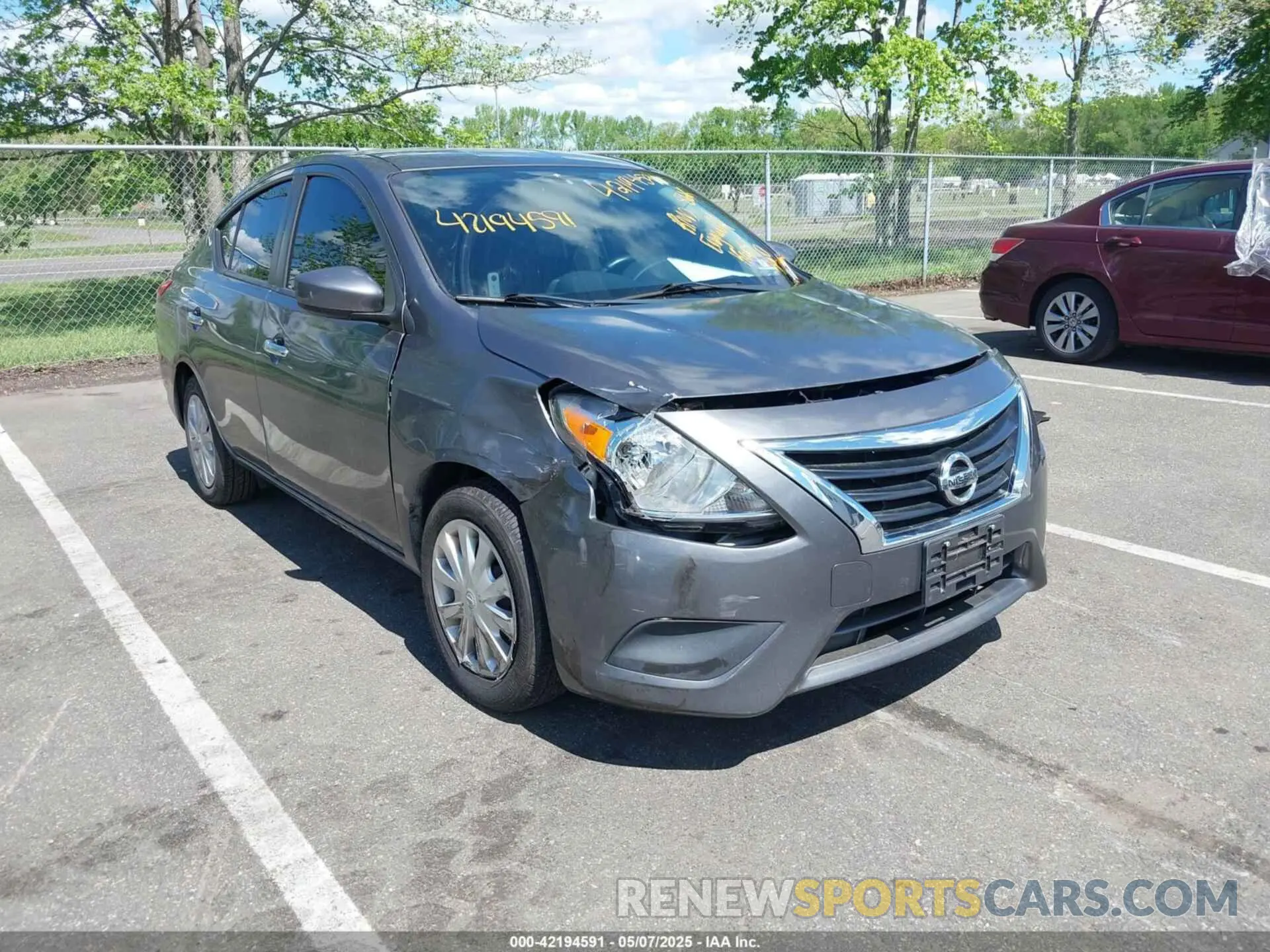 1 Photograph of a damaged car 3N1CN7AP6KL872565 NISSAN VERSA 2019