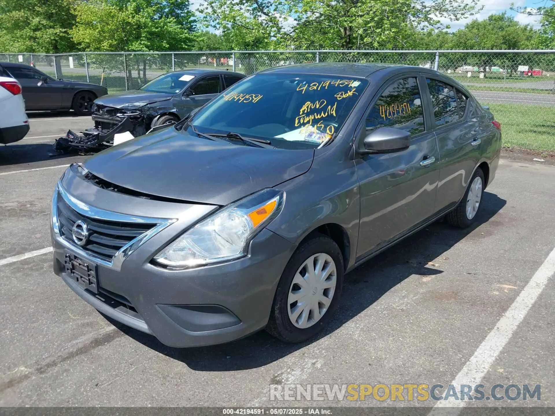 2 Photograph of a damaged car 3N1CN7AP6KL872565 NISSAN VERSA 2019