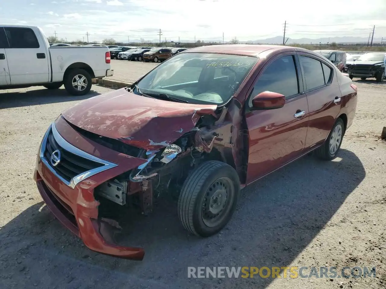 1 Photograph of a damaged car 3N1CN7AP7KL816795 NISSAN VERSA 2019