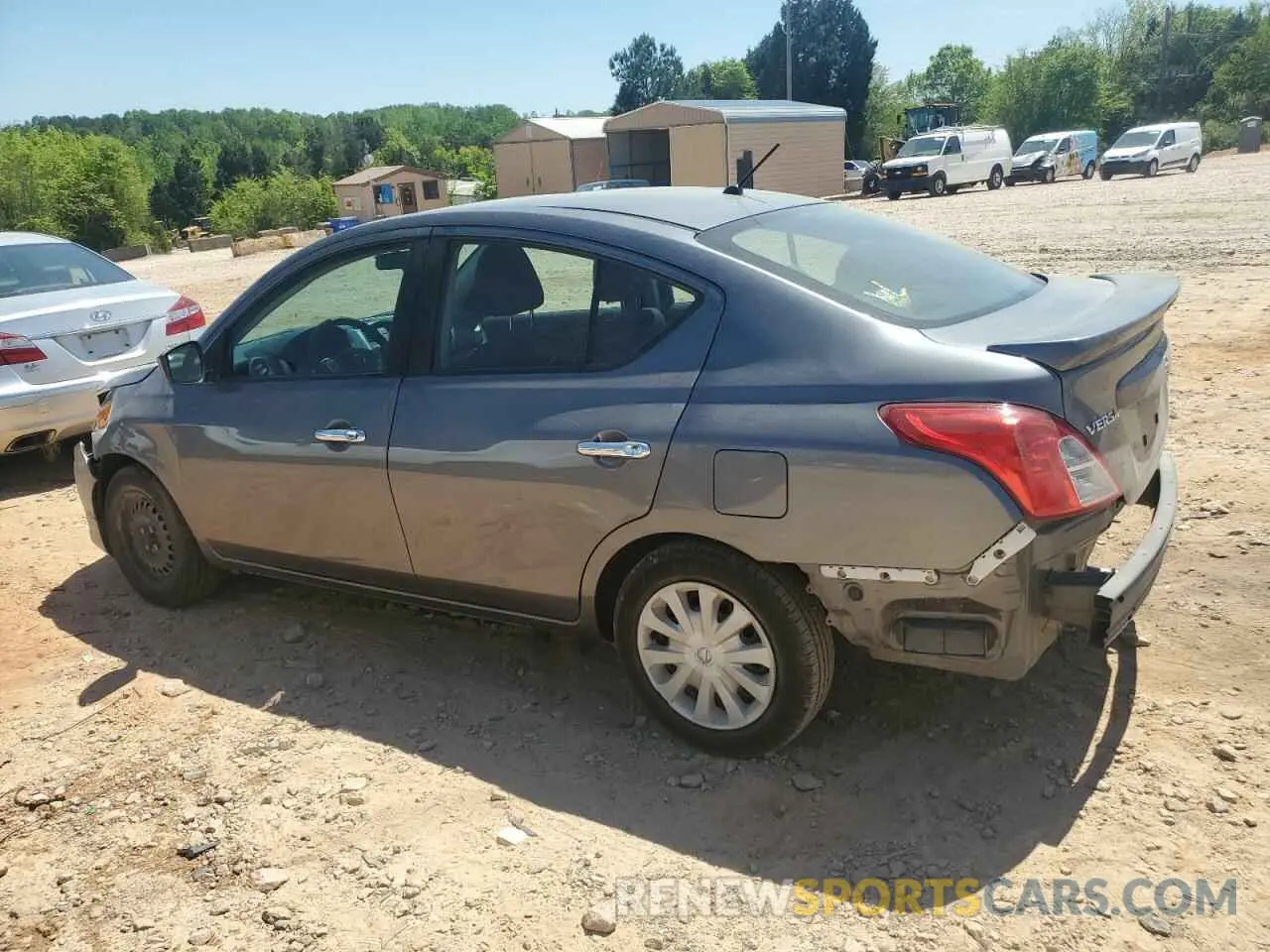 2 Photograph of a damaged car 3N1CN7AP8KL815526 NISSAN VERSA 2019