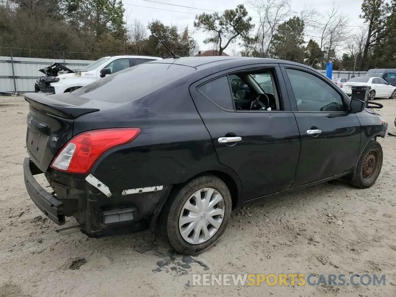 3 Photograph of a damaged car 3N1CN7AP8KL829720 NISSAN VERSA 2019