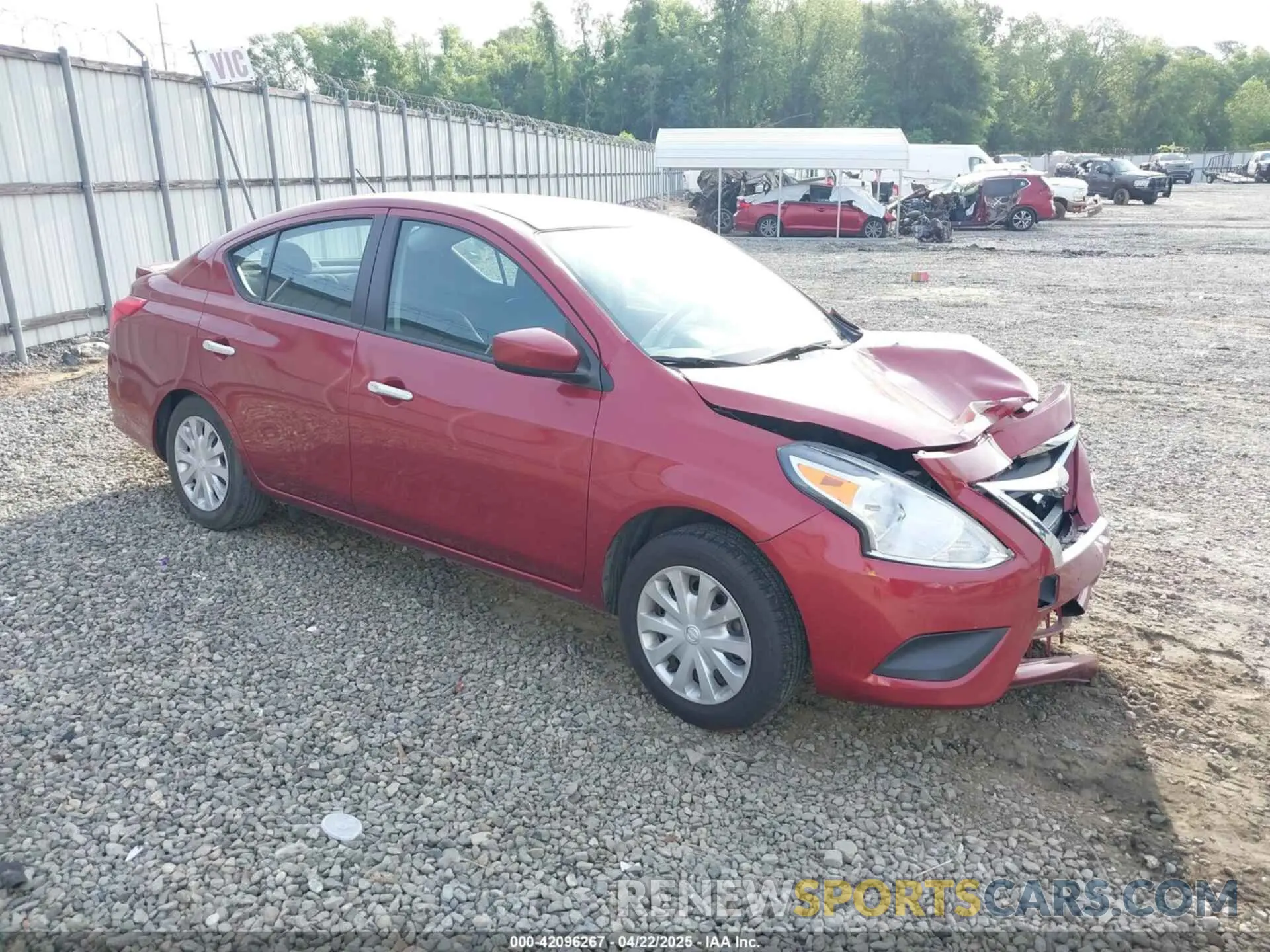 1 Photograph of a damaged car 3N1CN7AP8KL843407 NISSAN VERSA 2019