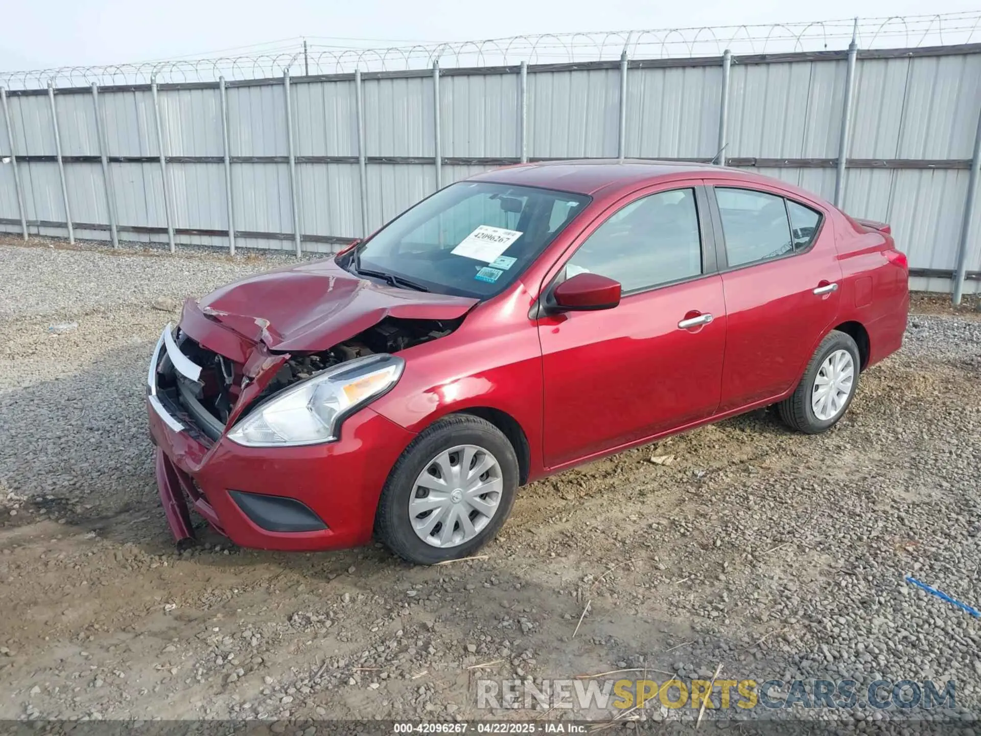 2 Photograph of a damaged car 3N1CN7AP8KL843407 NISSAN VERSA 2019