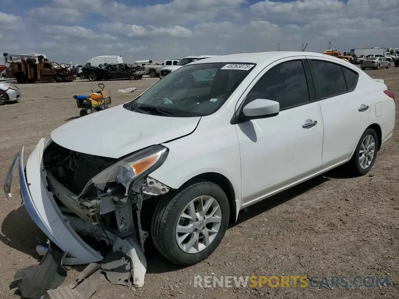 1 Photograph of a damaged car 3N1CN7AP8KL873913 NISSAN VERSA 2019