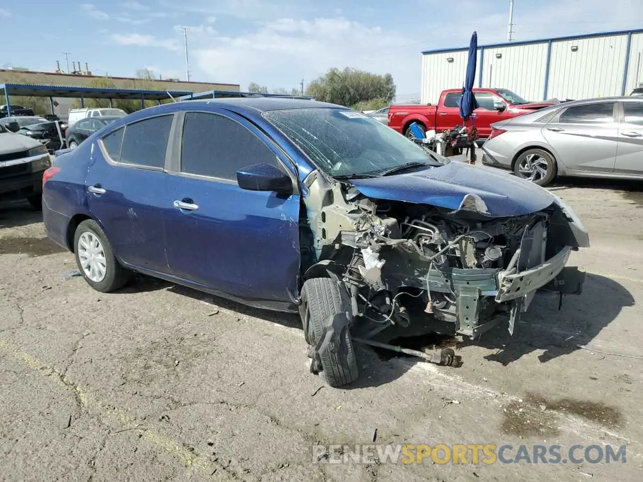 4 Photograph of a damaged car 3N1CN7AP9KL822081 NISSAN VERSA 2019