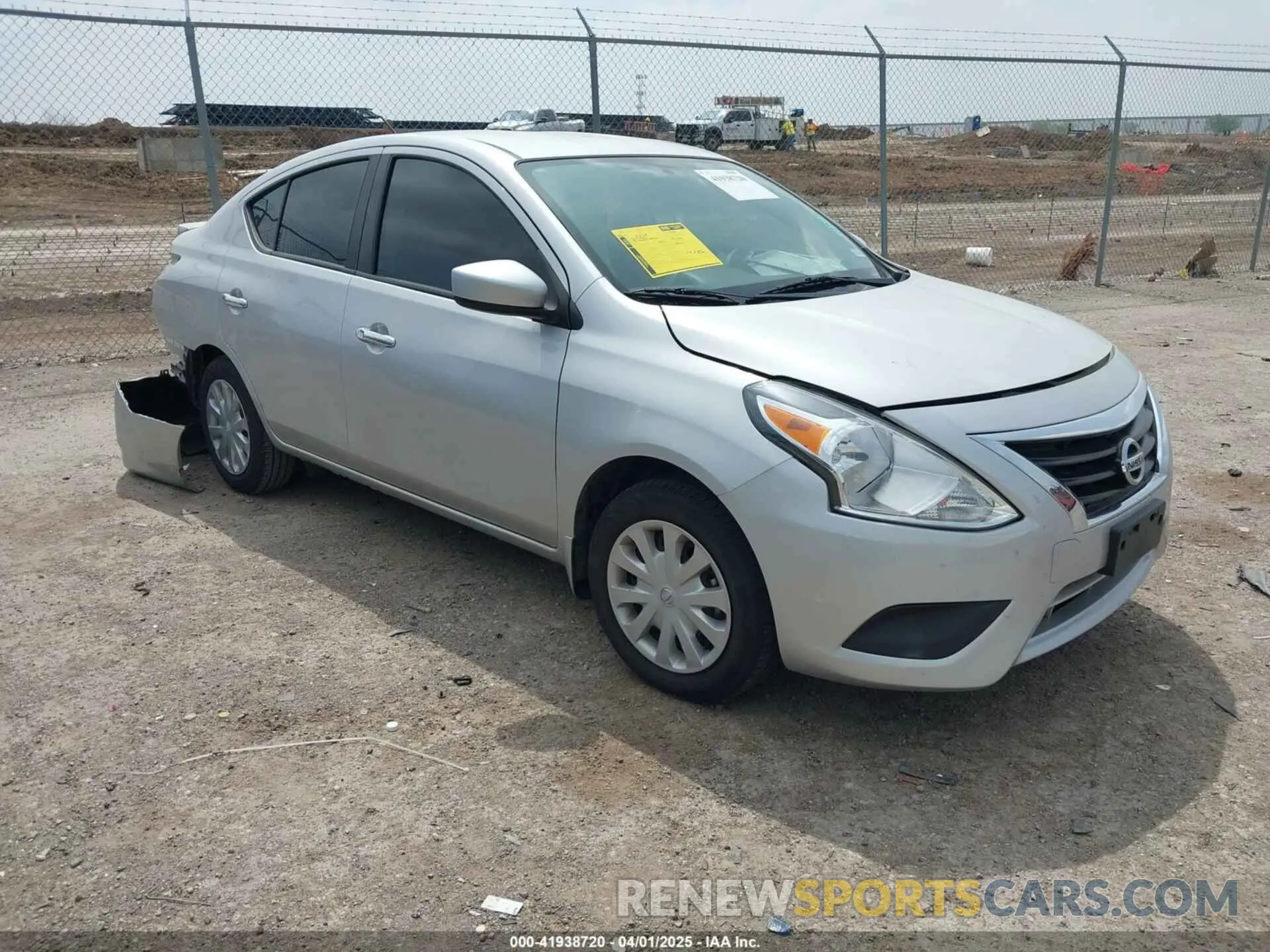 1 Photograph of a damaged car 3N1CN7AP9KL833002 NISSAN VERSA 2019