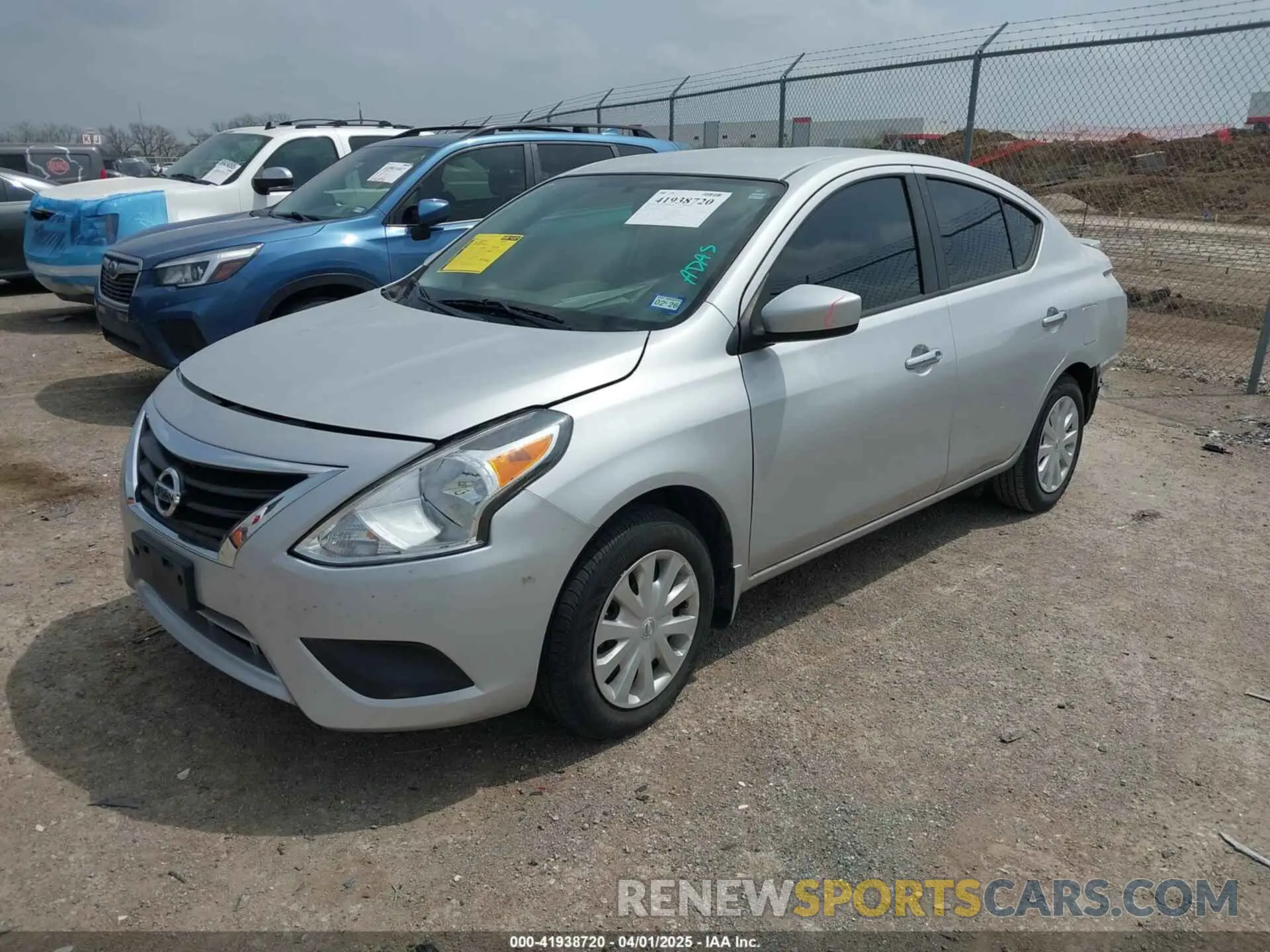 2 Photograph of a damaged car 3N1CN7AP9KL833002 NISSAN VERSA 2019