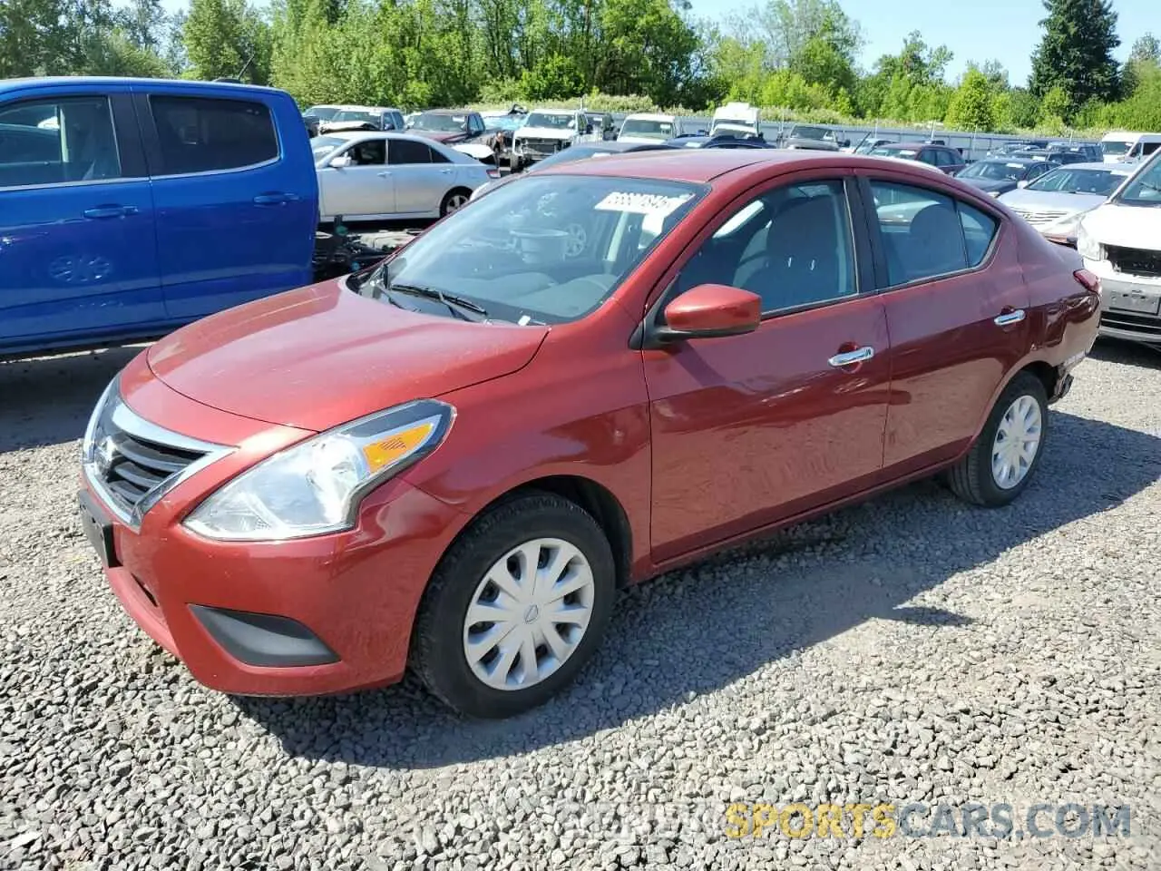 1 Photograph of a damaged car 3N1CN7AP9KL863603 NISSAN VERSA 2019