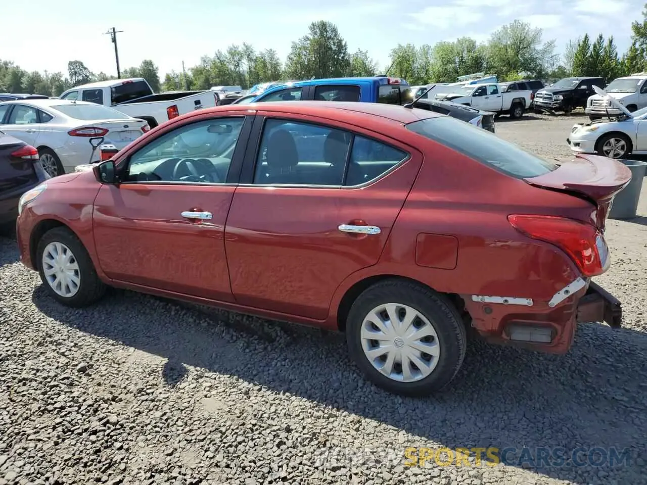 2 Photograph of a damaged car 3N1CN7AP9KL863603 NISSAN VERSA 2019