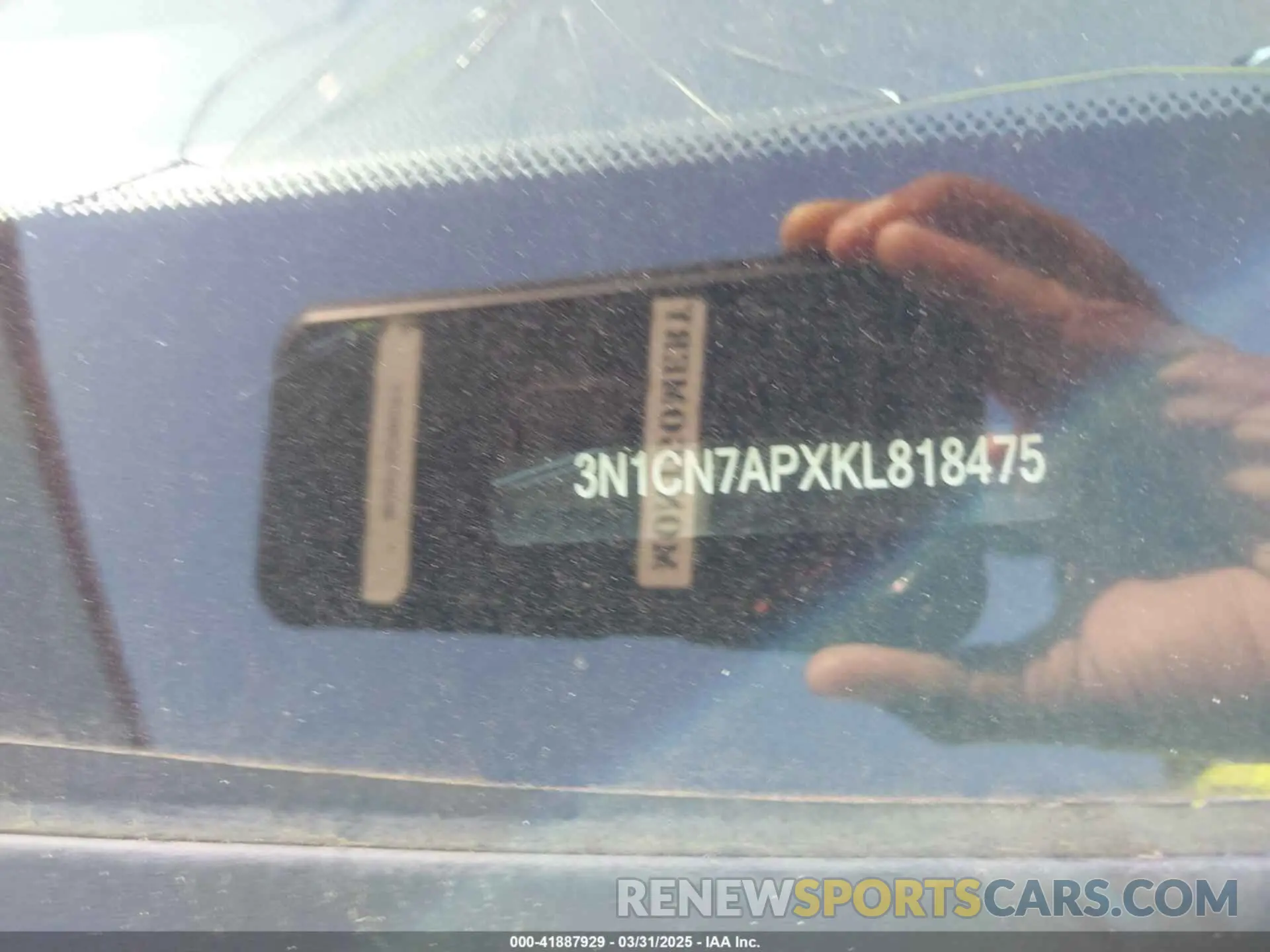 9 Photograph of a damaged car 3N1CN7APXKL818475 NISSAN VERSA 2019