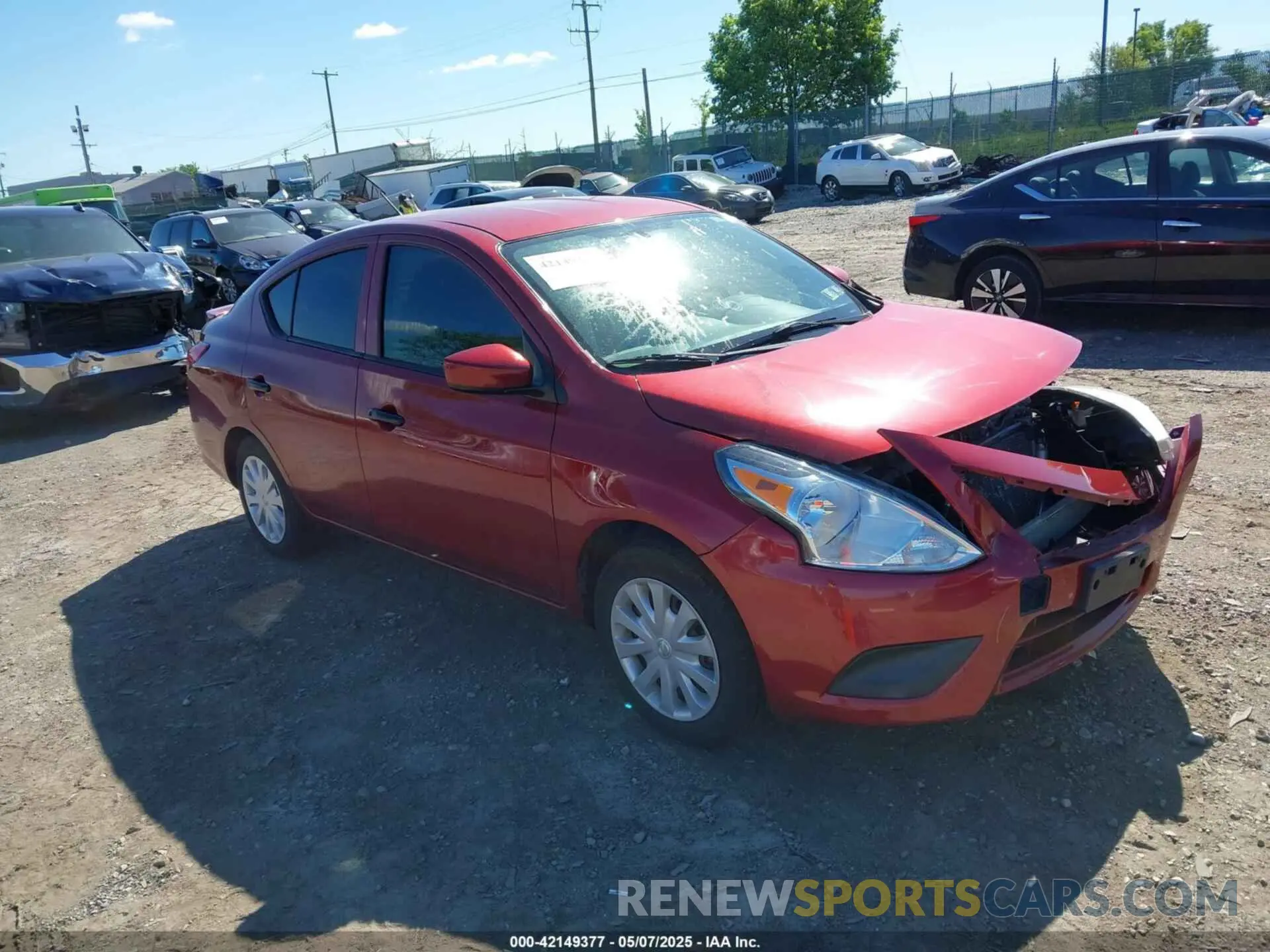 1 Photograph of a damaged car 3N1CN7APXKL820162 NISSAN VERSA 2019
