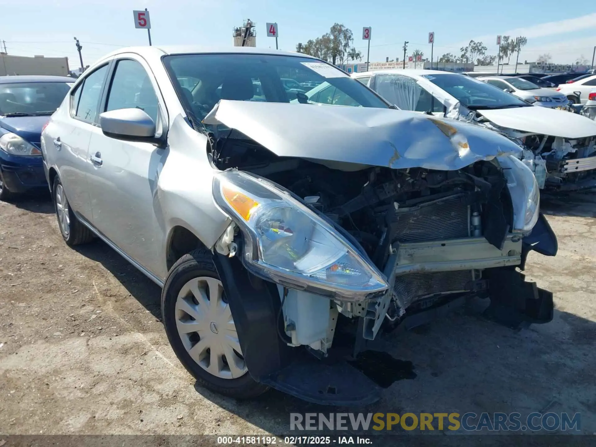 1 Photograph of a damaged car 3N1CN7APXKL844266 NISSAN VERSA 2019