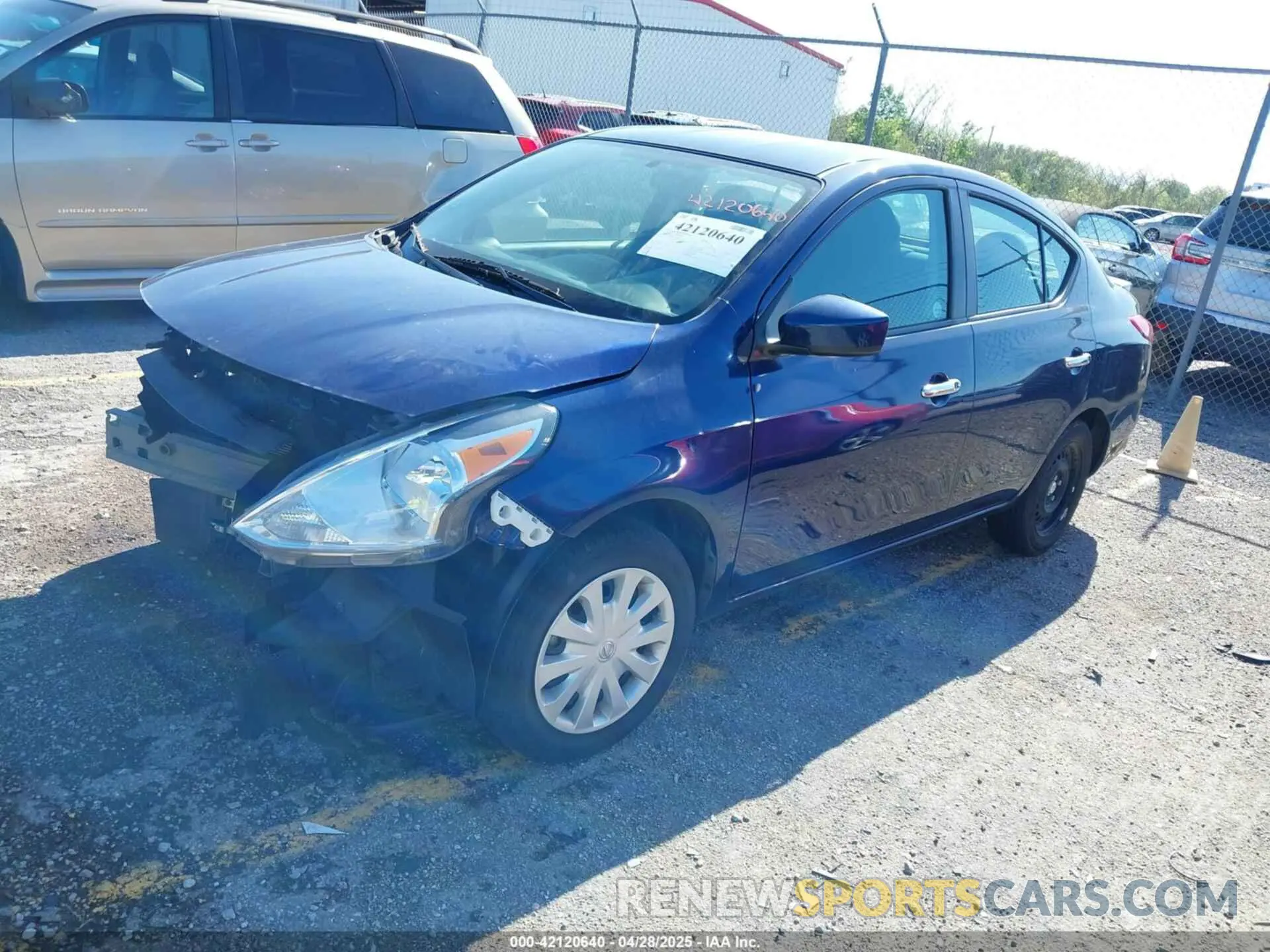 2 Photograph of a damaged car 3N1CN7APXKL859768 NISSAN VERSA 2019